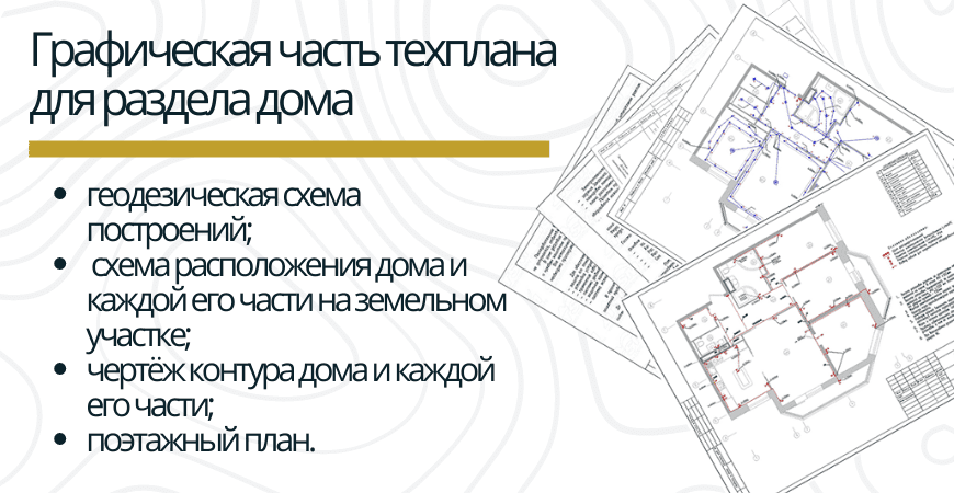 Графическая часть техплана для раздела дома в Белгороде